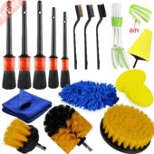 Car Cleaning Brushes Detailing Scrubber Set Power Dril Brush