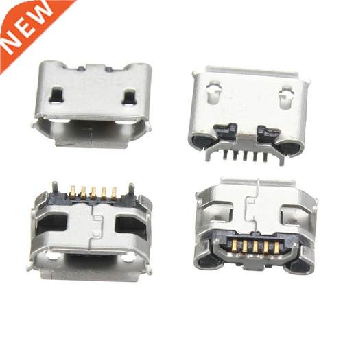 5Pin 10Pcs Micro USB Type B Female Horns Type Charging Socke