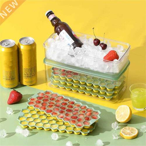 1 Set Ice Cube Mold Food Grade Cold-Resistant Plastic Ice