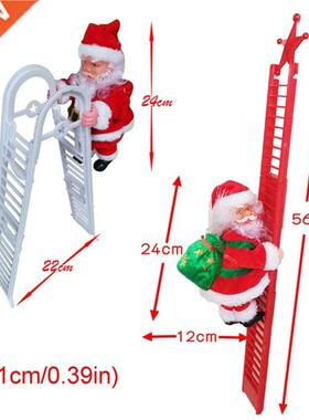 Electric Christmas Santa Claus Doll with Bag Climbing