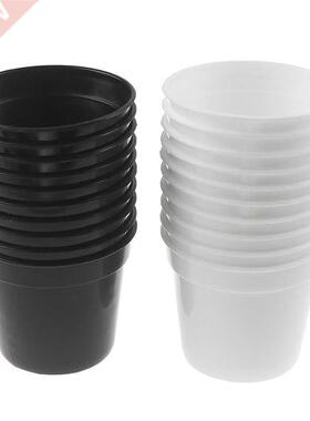 10 Pcs Mini Plastic Round Flower Pot Nursery Home Office Dec