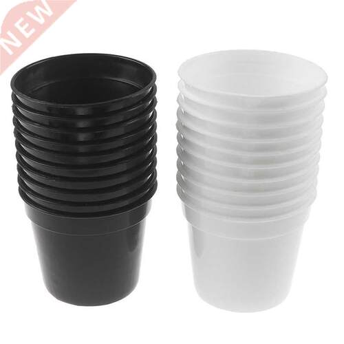 10 Pcs Mini Plastic Round Flower Pot Nursery Home Office Dec