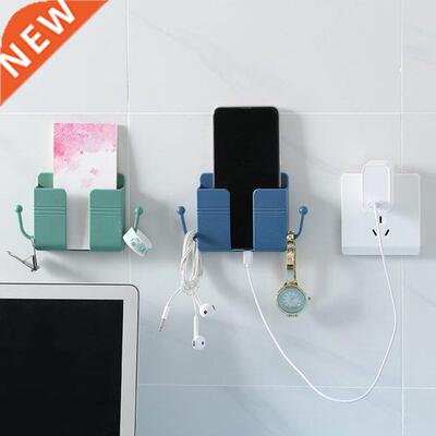 Wall Mounted Moile Phone Charging Holder Remote Control Sto