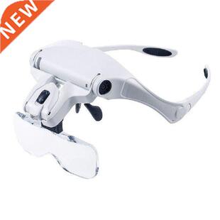 Eyelsh Extension 5 Lens djustble Hedbnd Mgnifying