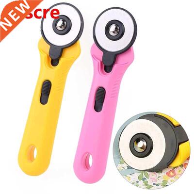 45mm Pink + Yellow Roty Cutter With Ergonomic Soft Handle