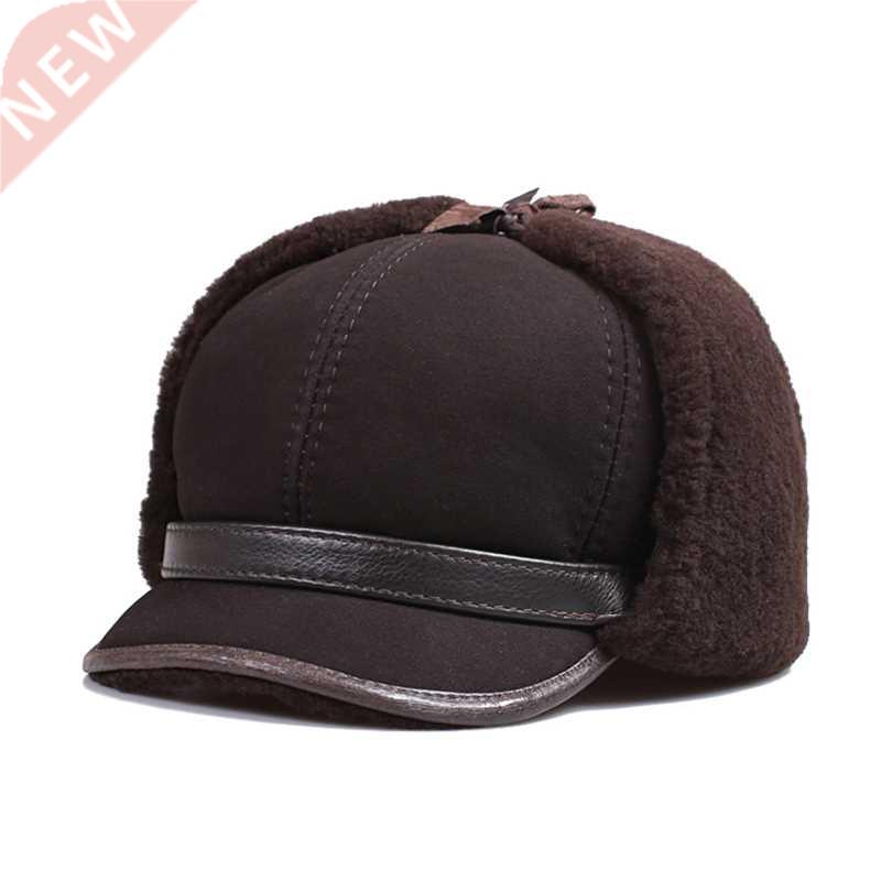 Women's Men's Shearling Sheepskin Leather Aviator Russian Us