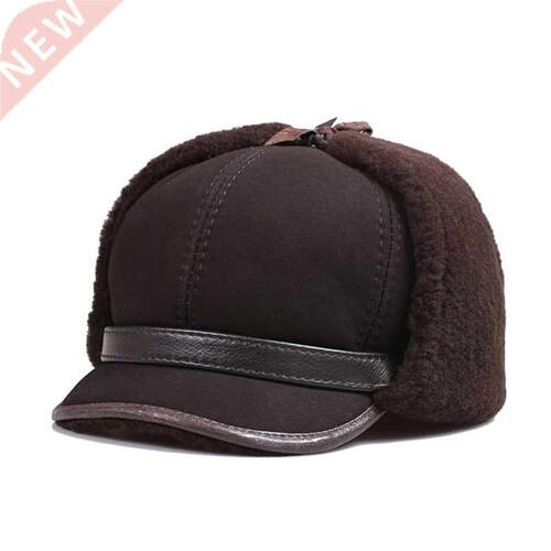 Women's Men's Shearling Sheepskin Leather Aviator Russian Us
