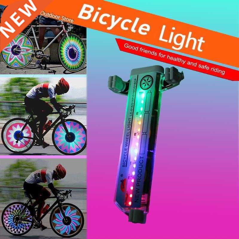 Bicycle Wheel Light Double Sided 16 LED Colorful Mountain Bi