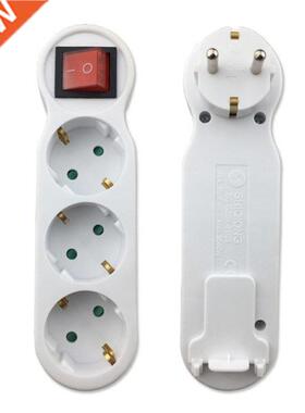 European White Multifunction 250V 16A 3 Jack German EU Power
