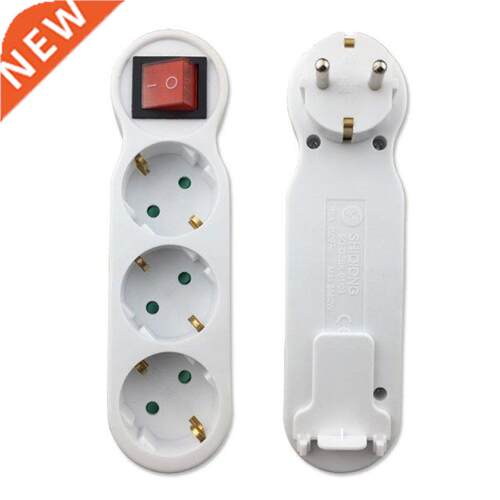 European White Multifunction 250V 16A 3 Jack German EU Power