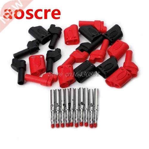 10Pcs 4mm Male Sheath Stackable Banana Plug Wire Solder Conn