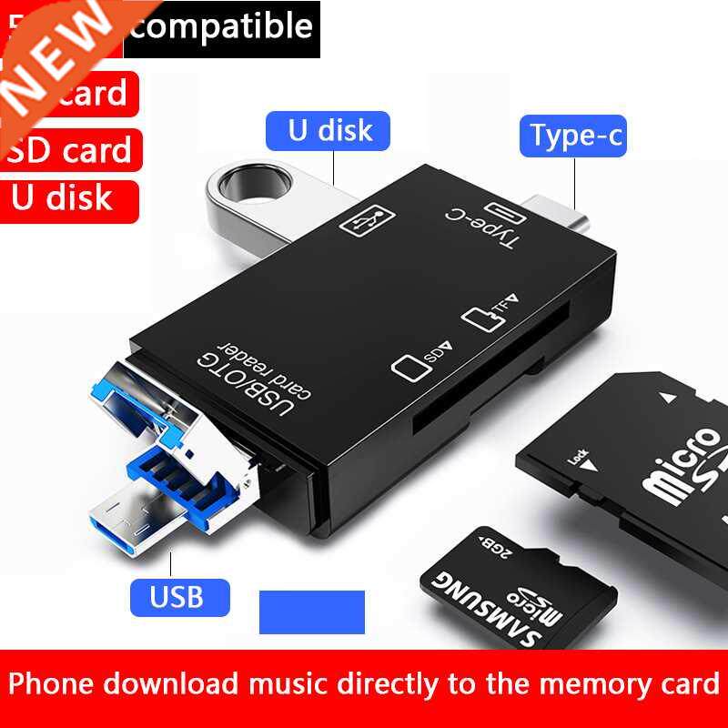TF SD Card Reader Memory Card Portable USB 2.0 Type C Adapte