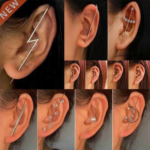 New Ear Needle Wrap Crawler Hook Earrings for Women Surround