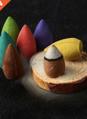 50 pcs/bag Hollow Backflow Incense Natural Rose Lavender San