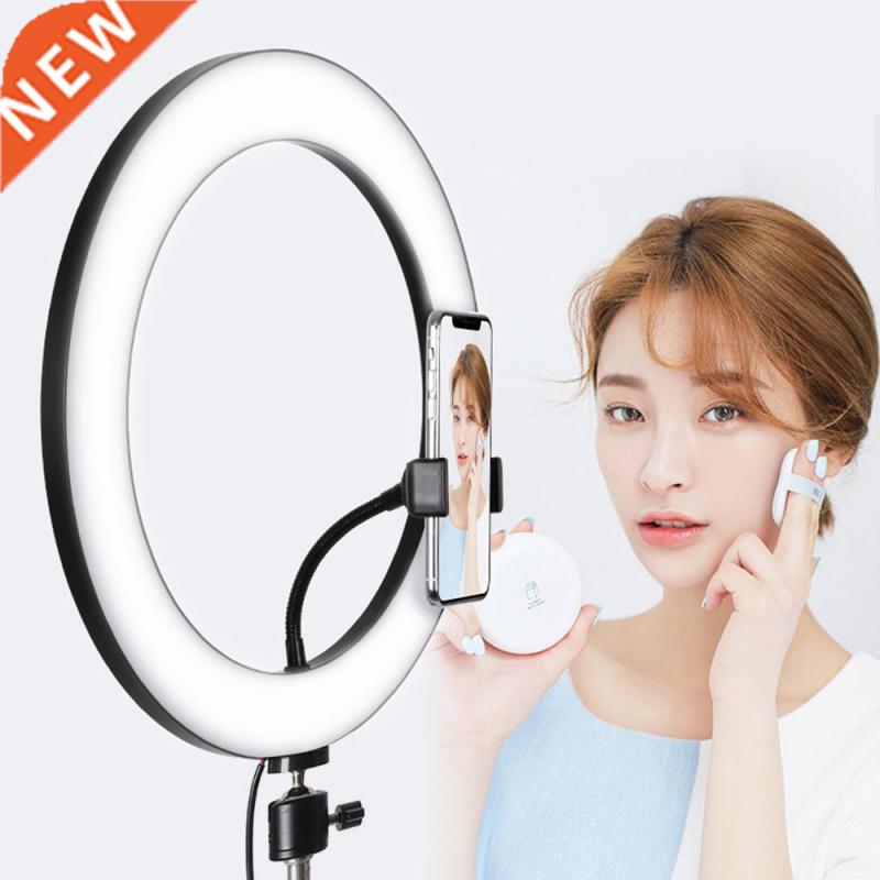 New 8W 5500K 128 LED 3 Modes Phone Light Ring Light