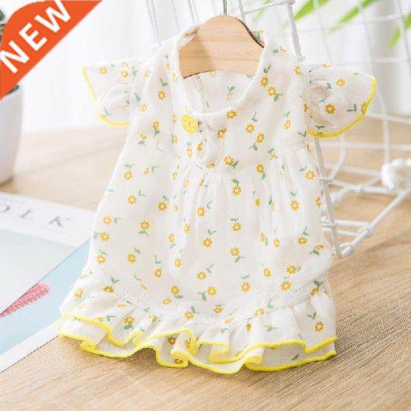 Pet Dress Cute Floral Dog Clothes Cotton Clothing Dogs Cats