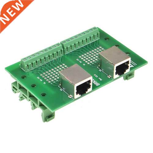 2way 2 bit RJ45 8p8c female socket to terminal block adapter
