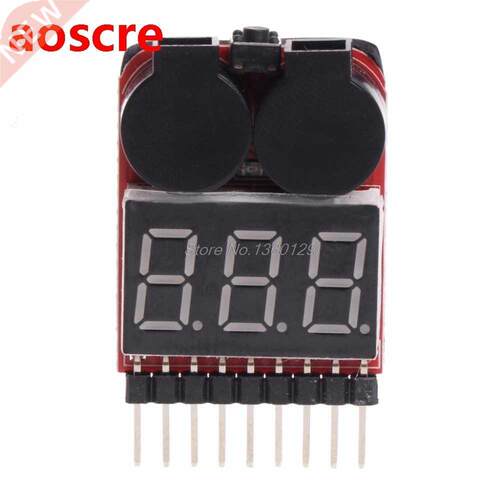 1-8S Lipo/Li-ion/Fe RC Boat Battery 2 In 1 Tester LED Low Vo