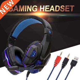 Professional Led Light Wired Gamer Headphones With