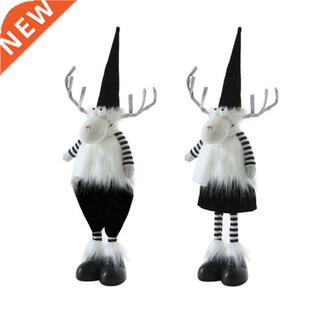 Large Standing Reindeer Plush Doll with LED Lights Antlers R