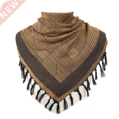Arab Fringe Scarves Cotton Blend Shemagh Keffiyeh Windproof