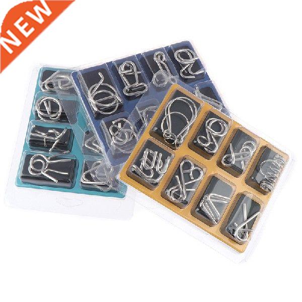 8pcs/Set Materials Metal Puzzle Wire IQ Mind Brain Teaser