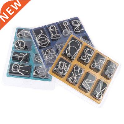 8pcs/Set Materials Metal Puzzle Wire IQ Mind Brain Teaser