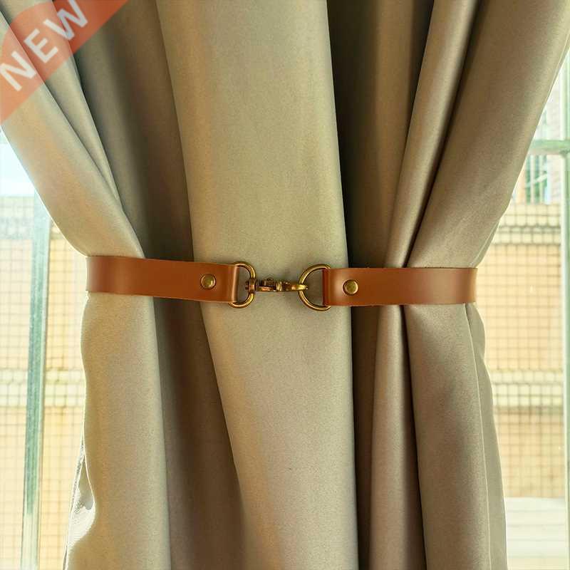 1Pc Curtain Tie Bas Leather Noic Curtain Holder Clip Buc