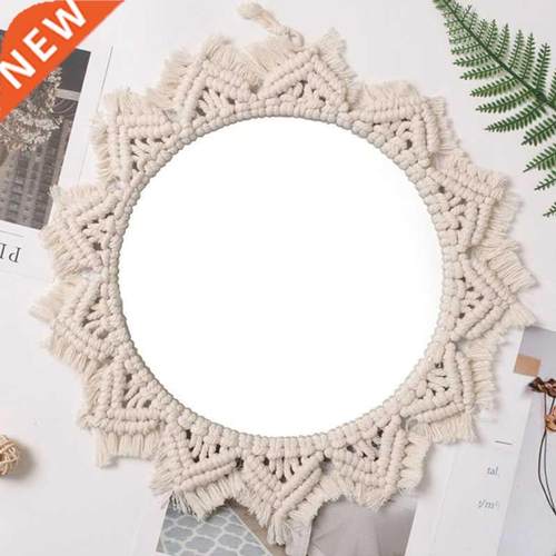 Home Decor Macrame Mirror Handmade Tapestry Makeup Mirror
