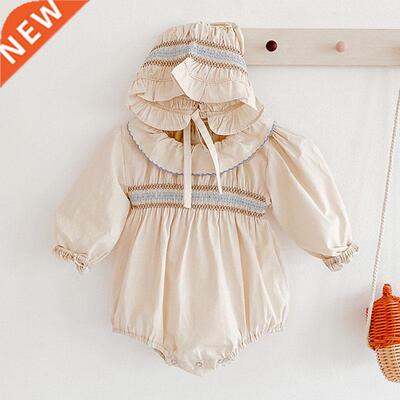 Newborn Girls Jumpsuits Clothes 2022 Autumn Baby Lotus Leaf