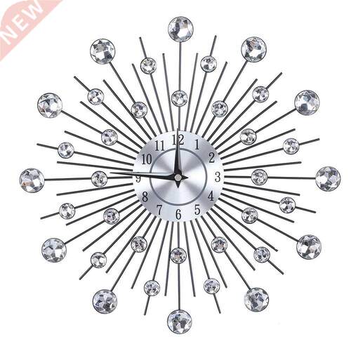 New Luxury Sparkling Bling Metallic Silver Flower-Shaped Wal