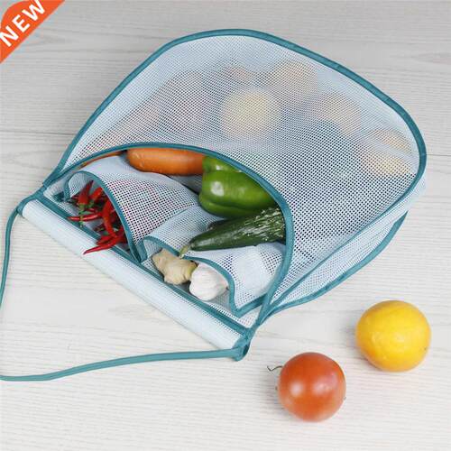 Kitchen Vegetable Mesh Storage Bags Hlow Breathable