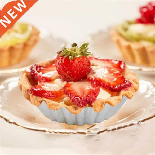 10Pcs Egg Tart Mallen Aluminium Cupcake Mold Herbruikbare