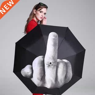 Ran Mddle Fnger Umbrella Women Umbrella men Wndproof Fol
