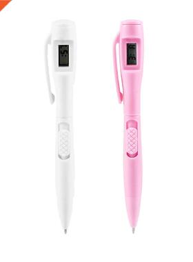 Office Digital Watch Ballpoint Pen Electronic Clock Pen Stud