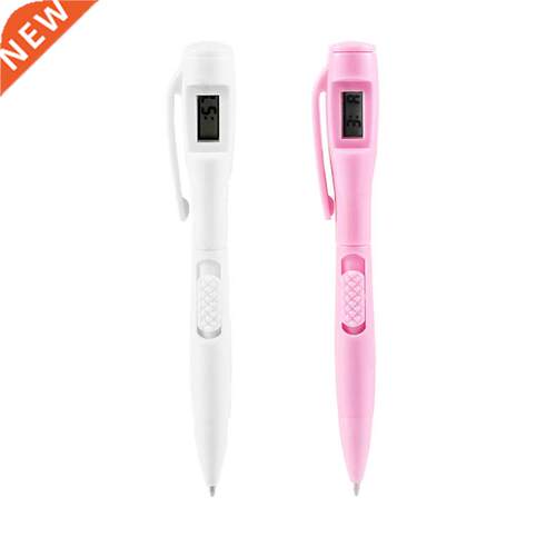 Office Digital Watch Ballpoint Pen Electronic Clock Pen Stud