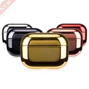 For AirPods Pro 3 Case Luxury Gold Plating Hard Cover Blueto