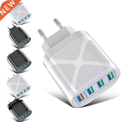 USB Charger 3A 4 Ports Quick Charge Universal Wall Mobile Ph