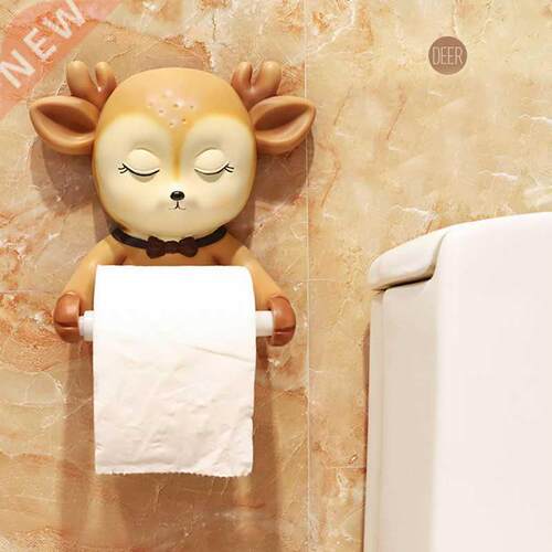 Decorative Deer Toilet Paper Holder Towel Rack Wall Mounted