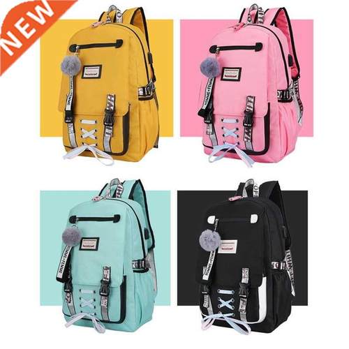 Large school bags for teenage girls usb with lock Anti theft