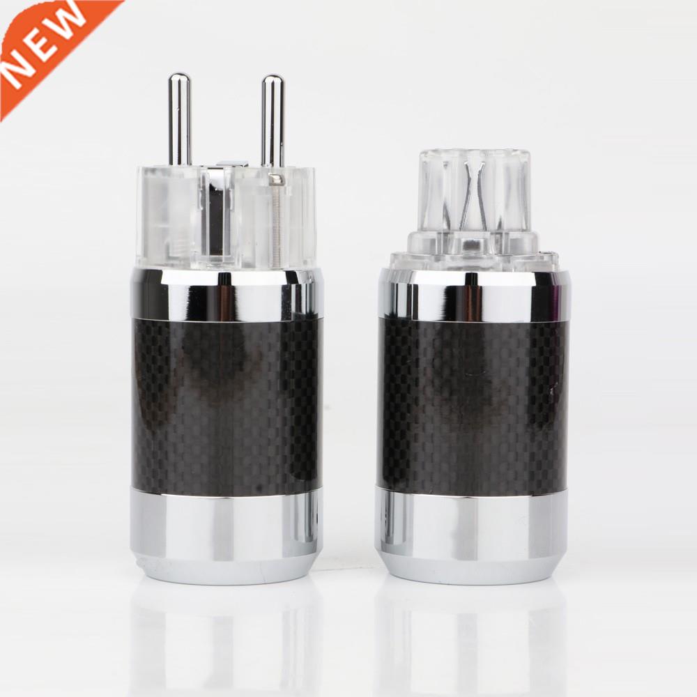 Preffair Weight 480g Carbon Fiber Schuko Power Plug IEC Fema