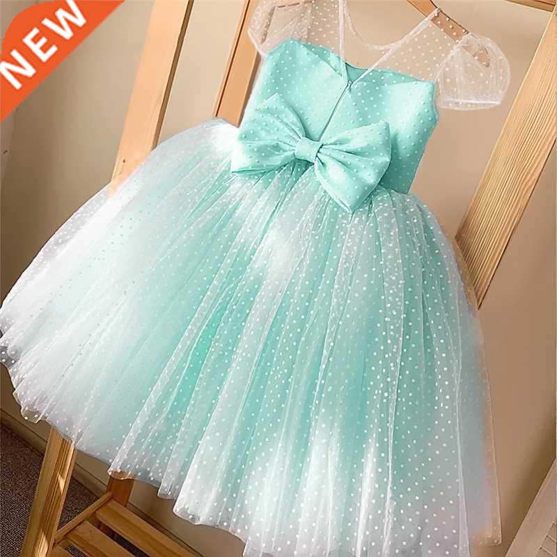 Fancy Girls Dress Birthday Party Princess Dress Lace Kids Ba
