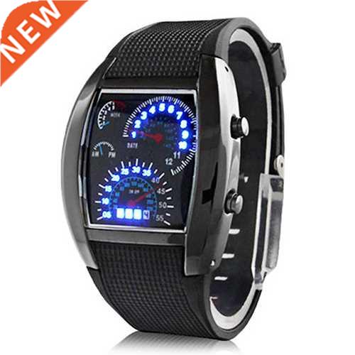 Fashion Men Stainless Steel Luxury Sport Analog Qutz LED W