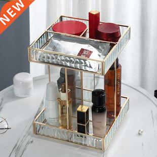 Rotating Layer Cosmetic Storage Capacity Glass Large Double