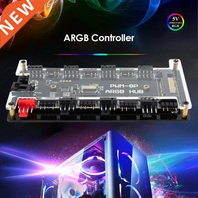 Remote Control PWM Fan Hub 8 Port 4-Pin PWM Fan 1 to 8 3-Pin