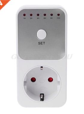 EU Plug Electricity Power Metering Socket 10Hr Timer Socket