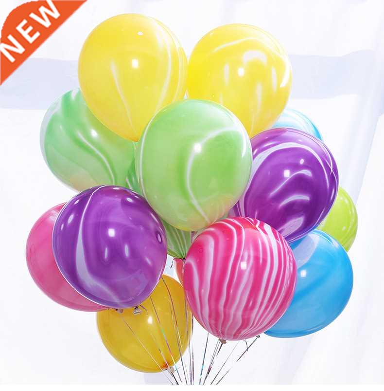 5/10pcs 10inch colorful Agate Marble Latex Balloons Birthday