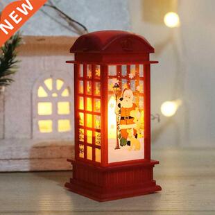 Christmas Snowman Light, Telephone Booth Table Decoration