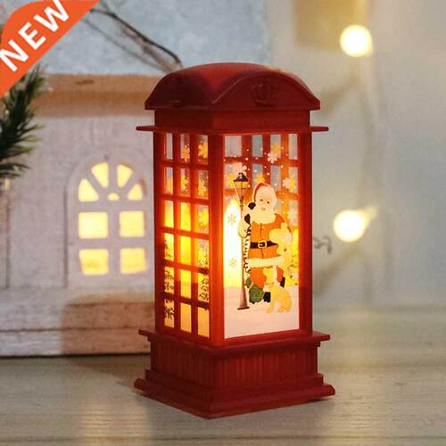 Christmas Snowman Light, Telephone Booth Table Decoration