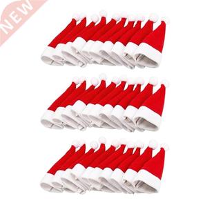 30 Pcs Christmas Santa Hats Silverware Holders Xmas Tablewar